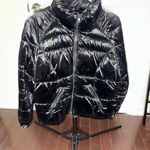 Baccini Shiny Black Puffer Jacket
